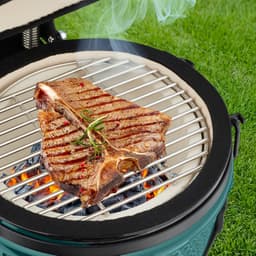 Kamado barbecue - Ø 26 cm - keramisch - met thermometer - deksel - groen — thumbnail 2