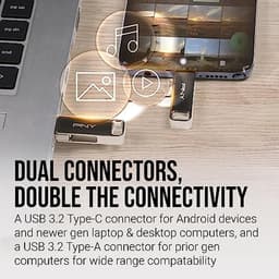 128GB USB 3.2 Type-C Dual Flash Drive voor Android Apparaten en Computers - Externe Opslag voor Foto's, Video's en Meer - 200MB/s — thumbnail 5