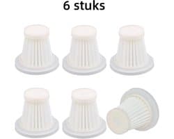6 x Stofzuigerfilters - Krachtige stofafzuiging, geschikt voor HEPA-autostofzuigers (5,09 x 2,85 x 4,7 cm)