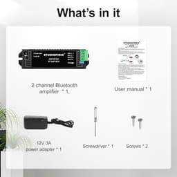Mini Bluetooth Versterker 2-Kanaals voor Passieve Luidsprekers met TWS, AUX voor Wand, Plafond en Marine Installaties — thumbnail 2