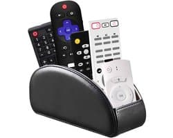Afstandsbediening houder - Afstandsbediening Organiser - Afstandsbediening Opbergdoos - Televisie Accessoires - 5 vakken - Kunstleer - zwart