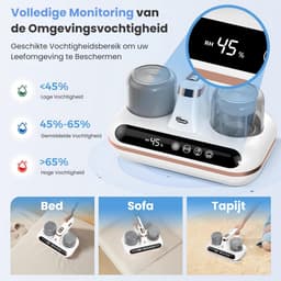 MrGoods Huisstofmijt Stofzuiger - Tapijt Reiniger - Bank & Matras Reiniger - HEPA Filter - Draadloos - Bed Reiniger Stofzuiger - Bacterie, Mijt & Schimmel Bestrijder - Zonder Zak — thumbnail 3