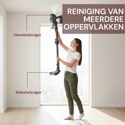 Royal Swiss® Steelstofzuiger Draadloos – 400W – 24kPa Zuigkracht – Tot 60 Min Accuduur – HEPA Filter – LED Borstel – 2-in-1 Handstofzuiger — thumbnail 2