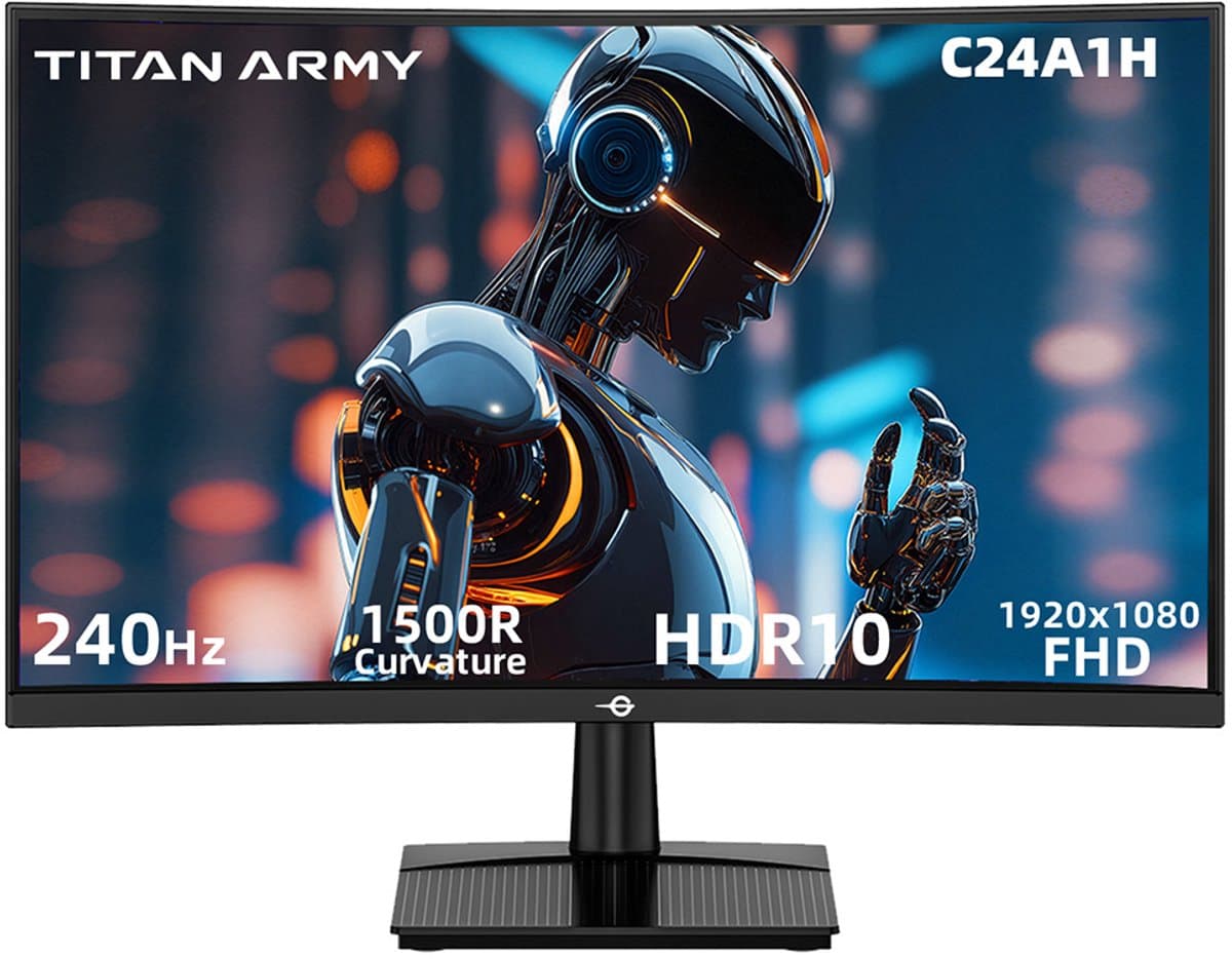 TITAN ARMY C24A1H R1500 16:9 VA FHD 240Hz Gaming monitors — afbeelding 1
