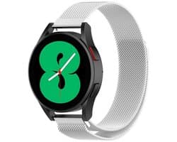 By Qubix - Geschikt voor Garmin bandje - Geschikt voor Garmin Venu 4 - 45mm - Milanese bandje - Zilver - Smartwatch bandje 22mm