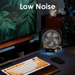 Draagbare USB Ventilator met 199 Snelheden en Stil Geluid – Ultradunne Mini Ventilator voor Thuis, Kantoor en Outdoor — thumbnail 1