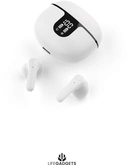 Lifepods s61 draadloze oordopjes - Bluetooth oordopjes - Draadloze oortjes - Oortjes draadloos - Earpods - Sport oordopjes - Geschikt voor Smartphone & Laptop - Wit — thumbnail 2
