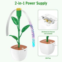 Vliegenafweerventilator met 3 Bladen - USB Tafelventilator voor Buiten en Binnen — thumbnail 5