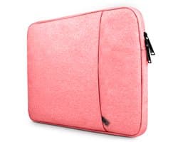 Laptophoes - Geschikt voor 15.6 / 16.3 / 17 inch - 3-laags bescherming - Laptop Sleeve - Laptop Cover - 2 afsluitbare vakken - Roze