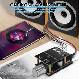Bluetooth Hifi Stereo Versterker met 2 Kanalen 50W - Audiokwaliteit met AUX en Bluetooth Ingangen — thumbnail 5