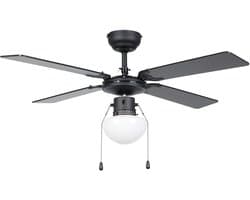 EGLO Fortaleza Plafondventilator met lamp - Ø 106,6 cm - 3 snelheden - AC longer life - Zwart|Bruin — afbeelding 1