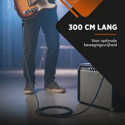 Finesse Gitaarkabel - 300cm - Jack 6.35mm - Audio Kabel - Instrumentkabel - Gitaar Kabel — thumbnail 5