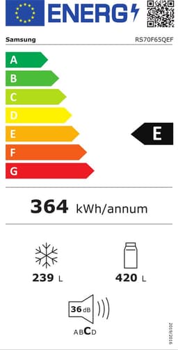Samsung RS70F65QEFEF - Amerikaanse koelkast - 7 serie - Zwart - AI Energy — thumbnail 3