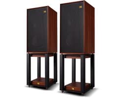 Wharfedale Linton Speakers met Luidspreker standaard - Hifi Stereo Set - Luidspreker Boxen - 3-weg Luidspreker - Set van 2 - Mahogany