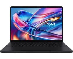 "ASUS ProArt P16 H7606WX-SE002X Copilot+ PC AMD Ryzen AI 9 HX 370 Laptop 40,6 cm (16"") Touchscreen WQUXGA 64 GB LPDDR5x-SDRAM 4 TB SSD NVIDIA GeForce RTX 5090 Wi-Fi 7 (802.11be) Windows 11 Pro Nederlands Zwart"