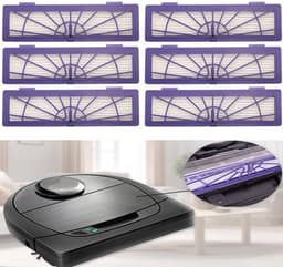 HEPA filters - geschikt voor Neato Botvac D5 / D70 / D75 / D80 / 70E / D85 - Hoogwaardig filter - 20*5.5*2 cm - Paars - 6 stuks — thumbnail 1