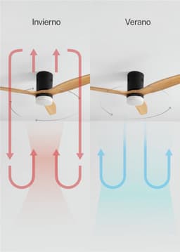Plafondventilator met natuurlijk hout en wifi - 132 cm, stil, 6 snelheden, 3 lichttemperaturen, met afstandsbediening — thumbnail 3