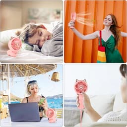 Opvouwbare Mini Handventilator met Oplaadbare USB-Batterij - Draagbare Ventilator voor Thuis en Op Reis — thumbnail 5