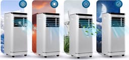 Mobiele airco 9000 BTU 4-in-1 met ventilator en ontvochtiger - Energiezuinig en slim — thumbnail 8