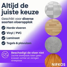 Nifkos Mop Dweil voor Dyson - V10 SLIM & V11 SLIM & V12 SLIM - Nat & Droog - Inclusief 4 Extra Dweilmops — thumbnail 2