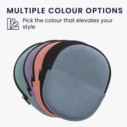 kwmobile headset case geschikt voor Anker Soundcore Q20i hoes - 22,5 x 17 cm - Koptelefoon cover met rits - Neopreen en ribfluweel - In vintage blauw — thumbnail 8