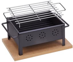 Tafel barbecue voor binnen en buiten 25x20cm inclusief RVS rooster. — thumbnail 2