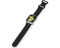 Horloge Bandje Geschikt voor Apple Watch 1, 2, 3, 4, 5, 6, 7, 8, 9, 10, 11, SE - 42/44/45/46 mm Bandje Siliconen Polsband - Siliconen Bandje Smartwatch - Zwart