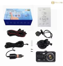 TRESTO - Dashcam Full HD Camera – 4 inch Touchscreen – Dashboardcamera – Full HD 1080p – Loop Recording – Nachtvisie – Bewegingssensor – G-sensor – Autocamera Voor én Achter - voor auto — thumbnail 5