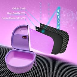 Koptelefoon Tas voor Kinderen - Geschikt voor Over-Ear Modellen - Paars — thumbnail 3