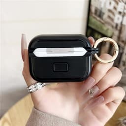 Telestore - Hoesje geschikte voor AirPods Pro 3 - TPU hybride hoesje Beschermhoes - hoesje met spiegel AirPods Pro 3 Cover - AirPods Pro 3 Hoesje - Geschikt voor Apple Airpods Pro 3 - panter luipaard - hard cover met make up spiegel - sleutelhanger — thumbnail 4
