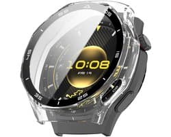 Stravo Screen protector case met bezel met schaalverdeling voor Huawei Watch GT 6 Pro 46mm - Full Cover Hard Case / Beschermend Hoesje - Transparent - HUAWEI WATCH GT6 Pro 46mm screenprotectors