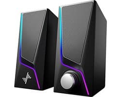 Dynamische RGB Computerluidsprekers voor Desktop met Bluetooth en 3,5 mm Aansluiting