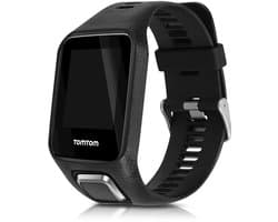 kwmobile horlogebandje geschikt voor TomTom Adventurer/Runner 3/Spark 3/Golfer 2 polsband - Smartwatch bandje van TPU - Activity tracker horloge band in zwart