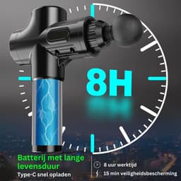 White-Label® Massage Gun Professioneel - Massage Apparaat - Theragun - Zwart — thumbnail 5