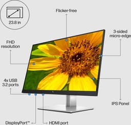 HP E-Series E24 G4 FHD-monitor — thumbnail 4