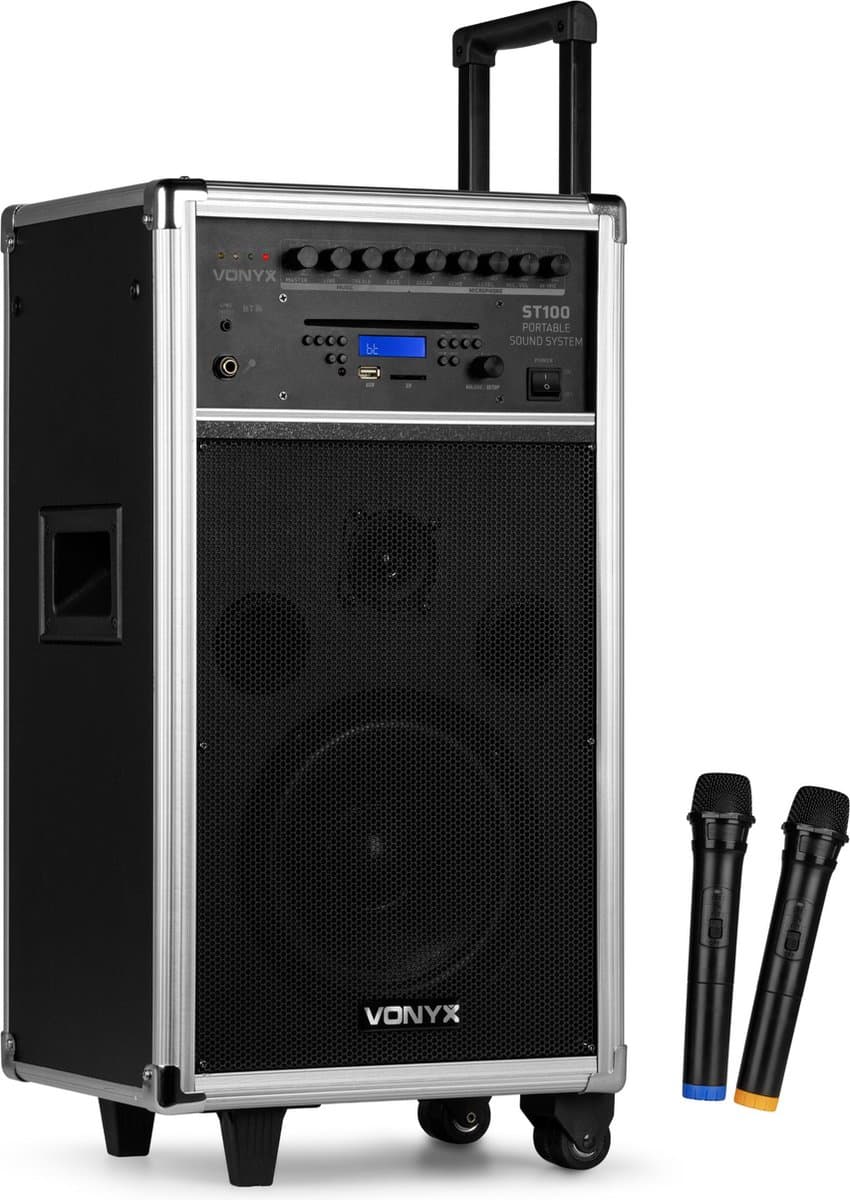 Vonyx ST100 MK2 Mobiele geluidsinstallatie 8 inch BT/CD/MP3/UHF — afbeelding 1