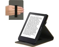kwmobile e-reader hoesje geschikt voor Kobo Clara 2E hoes - E reader flip case van kunstleer - Ereader cover met handgrip en stand - In goud