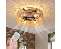 Equivera Plafonniere met Ventilator - Plafondventilator - Plafondventilator Afstandsbediening - Plafondventilator Slaapkamer - Plafond Ventilator met Verlichting - Plafondlamp - Plafonniere - Ideaal voor in uw slaapkamer! — afbeelding 1