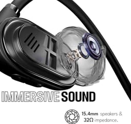Voltma Active Beats - Open Ear Hoofdtelefoon met Air Conduction - Bluetooth 5.3 Sport Headset - Koptelefoon IPX45 Waterdicht - 6 Uur Speeltijd - Snelladen - Open Ear Comfort Draadloze Oortjes voor Sport en Fitness - geschikt voor Android, iOs (zwart) — thumbnail 3