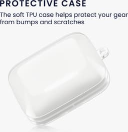 kwmobile Earphones Case for OnePlus Buds Pro 2 Case - Clear TPU Silicone Earbuds Cover - Transparent — thumbnail 5