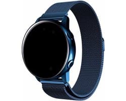 Stravo Smartwatch Milanees bandje 20mm - Blauw - Luxe Milanese Horlogebandje geschikt voor Samsung Galaxy Watch 7 / 6 / 5 / Pro / 4 / 3 / Active 2 - Polar Ignite / Unite – Huawei