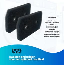 Fixem Geschikt voor Bosch Siemens 12007650 Droger filter van condensor wasdroger droogkast schuimfilter - 230x125x20 mm - 2 Stuks — thumbnail 3