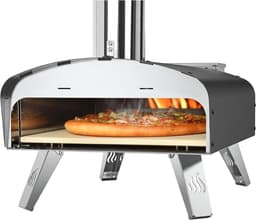 DD Pizza Oven Buiten - Pellet Pizza oven - Houtgestookte - 68x36x77cm - Zwart — thumbnail 4