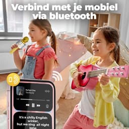 Denver Karaoke Microfoon Bluetooth - Draadloos - Karaoke Set - Ingebouwde Speaker - AUX - MicroSD - KMS20 - Goud — thumbnail 2