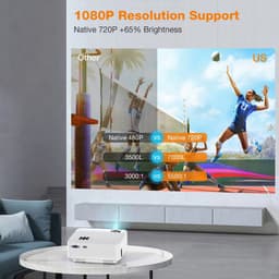Mygroot - Mini Projector - Videoprojector - 7000 Lumen - Home Theater - 240 Inch Display - 90,000 Uur Lcd. — thumbnail 4