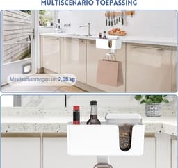 StayPowered 4-in-1 Hoofdtelefoon & Bekerhouder - Houd Je Bureau Georganiseerd - 360° Draaibaar - Verwijderbare Opbergbox - Eenvoudige Installatie - Antislip Design - Kabelbeheer - Wit - Levering Sneller dan Aangegeven! — thumbnail 4