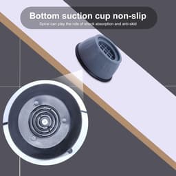 wasmachine dempers - 4 stuks - Wasmachine Verhoger - trillingsdempers - Binnendiameter 5.5cm*onderkant 9cm - Anti Slip Trilmats - Schokdemper - Wasmachine Trillingsdempers - rubberen pad - groot — thumbnail 3