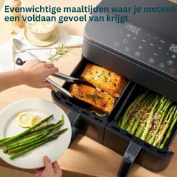 MKSS® Dubbele Airfryer XXXL - Duo Heteluchtfriteuse - Geschikt voor Accessoires - 8.5L - Zwart — thumbnail 5