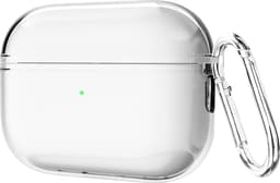 Cazy siliconen Hoesje geschikt voor Apple Airpods Pro 1 / AirPods Pro 2 - Inclusief karabijnhaak - Beschermt tegen krassen en stoten - Transparant — thumbnail 1