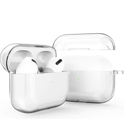 Cazy siliconen Hoesje geschikt voor Apple Airpods 3 - Inclusief karabijnhaak - Beschermt tegen krassen en stoten - Transparant — thumbnail 2